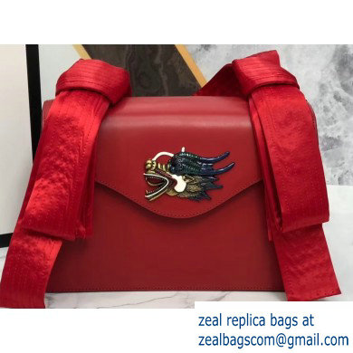 Gucci Naga Dragon Leather Shoulder Bag 466405 Red - Click Image to Close