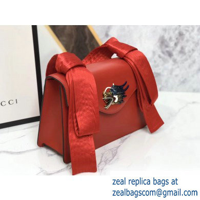 Gucci Naga Dragon Leather Shoulder Bag 466405 Red - Click Image to Close