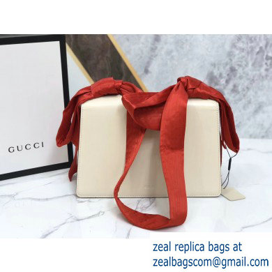 Gucci Naga Dragon Leather Shoulder Bag 466405 White