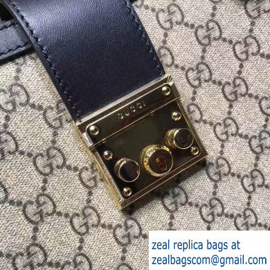 Gucci Padlock GG Canvas Medium Shoulder Bag 479197 Black - Click Image to Close
