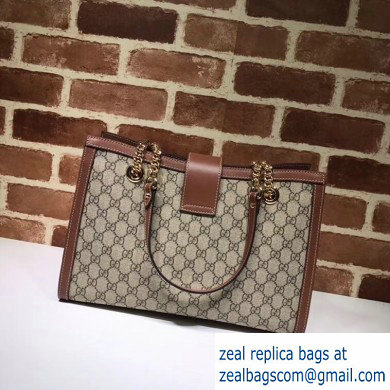 Gucci Padlock GG Canvas Medium Shoulder Bag 479197 Brown