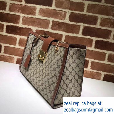 Gucci Padlock GG Canvas Medium Shoulder Bag 479197 Brown - Click Image to Close