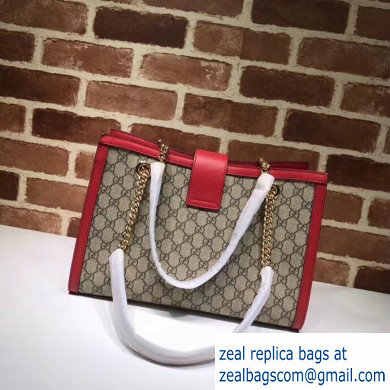 Gucci Padlock GG Canvas Medium Shoulder Bag 479197 Red