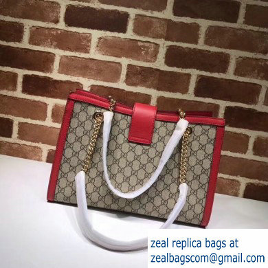 Gucci Padlock GG Canvas Medium Shoulder Bag 479197 Red - Click Image to Close