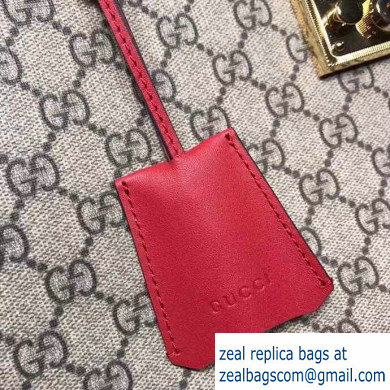 Gucci Padlock GG Canvas Medium Shoulder Bag 479197 Red