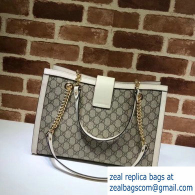 Gucci Padlock GG Canvas Medium Shoulder Bag 479197 White