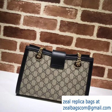 Gucci Padlock GG Canvas Small Shoulder Bag 498156 Black