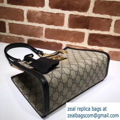 Gucci Padlock GG Canvas Small Shoulder Bag 498156 Black - Click Image to Close