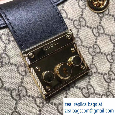 Gucci Padlock GG Canvas Small Shoulder Bag 498156 Black