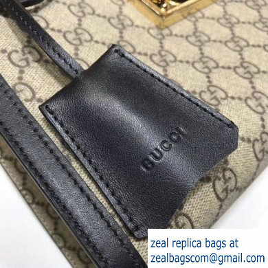 Gucci Padlock GG Canvas Small Shoulder Bag 498156 Black - Click Image to Close