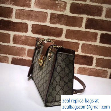 Gucci Padlock GG Canvas Small Shoulder Bag 498156 Brown