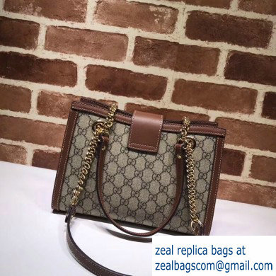 Gucci Padlock GG Canvas Small Shoulder Bag 498156 Brown