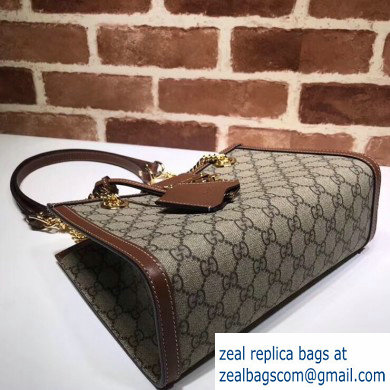 Gucci Padlock GG Canvas Small Shoulder Bag 498156 Brown - Click Image to Close