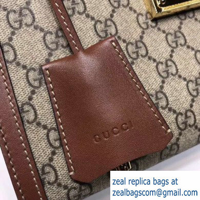 Gucci Padlock GG Canvas Small Shoulder Bag 498156 Brown - Click Image to Close