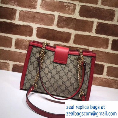 Gucci Padlock GG Canvas Small Shoulder Bag 498156 Red - Click Image to Close