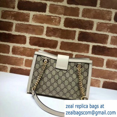 Gucci Padlock GG Canvas Small Shoulder Bag 498156 White - Click Image to Close