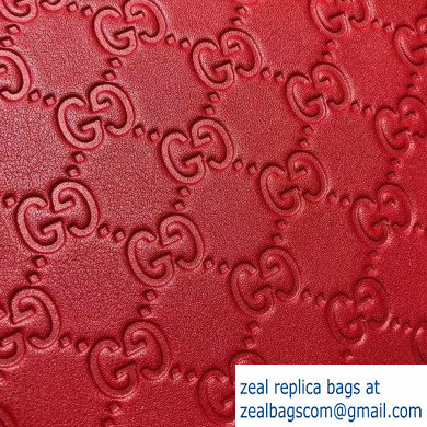 Gucci Padlock Signature Leather Medium Shoulder Bag 479197 Red - Click Image to Close