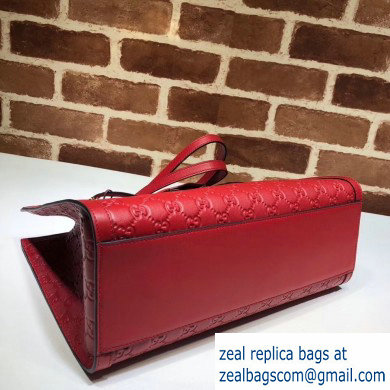Gucci Padlock Signature Leather Medium Shoulder Bag 479197 Red