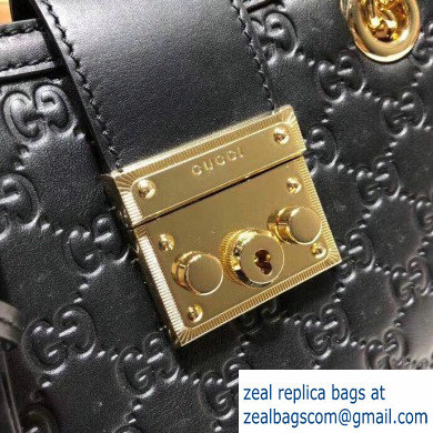 Gucci Padlock Signature Leather Small Shoulder Bag 498156 Black