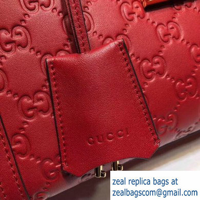 Gucci Padlock Signature Leather Small Shoulder Bag 498156 Red - Click Image to Close