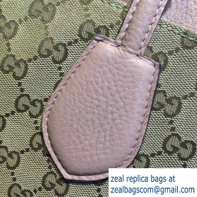 Gucci Ramble Layered GG Canvas Medium Tote Bag 370822 Nude Pink - Click Image to Close