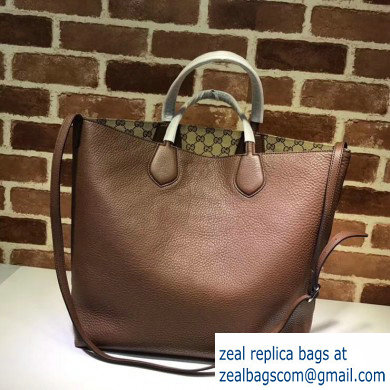 Gucci Ramble Reversible Tote Bag 370823 Brown - Click Image to Close