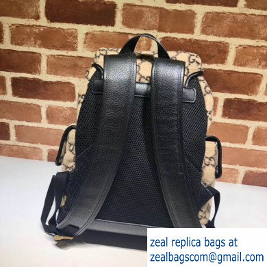 Gucci Small GG Wool Backpack Bag 598184 Beige 2019 - Click Image to Close