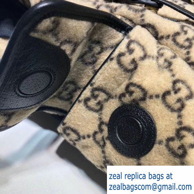 Gucci Small GG Wool Backpack Bag 598184 Beige 2019