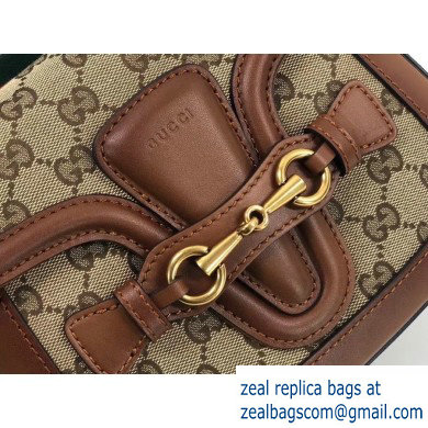 Gucci Small Lady Web gg canvas Shoulder Bag In Brown 384821