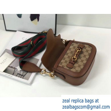Gucci Small Lady Web gg canvas Shoulder Bag In Brown 384821