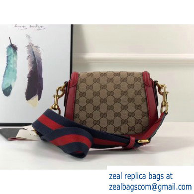 Gucci Small Lady Web gg canvas Shoulder Bag In red 384821 - Click Image to Close