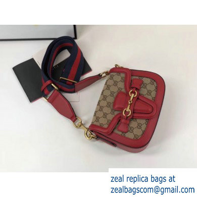 Gucci Small Lady Web gg canvas Shoulder Bag In red 384821 - Click Image to Close