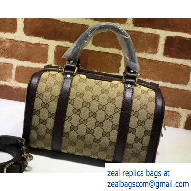 Gucci Vintage Boston Bag 269876 GG Beige/Coffee - Click Image to Close