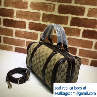 Gucci Vintage Boston Bag 269876 GG Beige/Coffee - Click Image to Close