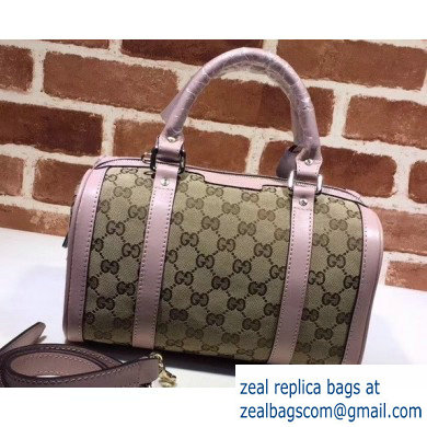 Gucci Vintage Boston Bag 269876 GG Beige/Pink - Click Image to Close