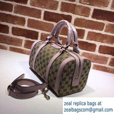 Gucci Vintage Boston Bag 269876 GG Beige/Pink - Click Image to Close