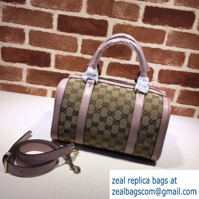 Gucci Vintage Boston Bag 269876 GG Beige/Pink