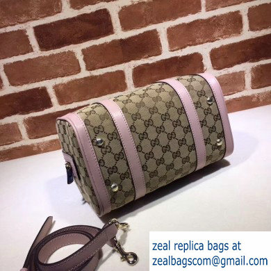 Gucci Vintage Boston Bag 269876 GG Beige/Pink - Click Image to Close