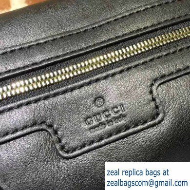Gucci Vintage Boston Bag 269876 GG Leather Black