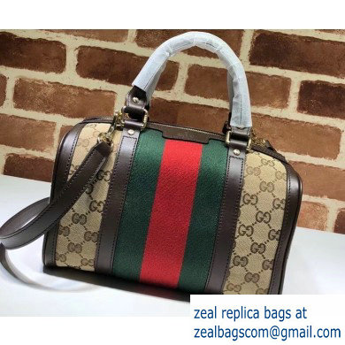 Gucci Vintage Web Boston Bag 269876 GG Beige/Coffee - Click Image to Close