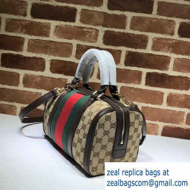 Gucci Vintage Web Boston Bag 269876 GG Beige/Coffee - Click Image to Close