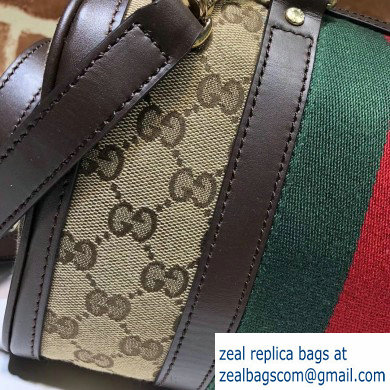 Gucci Vintage Web Boston Bag 269876 GG Beige/Coffee - Click Image to Close