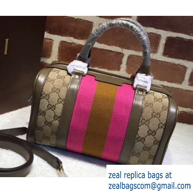 Gucci Vintage Web Boston Bag 269876 GG Beige/Khaki - Click Image to Close