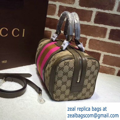 Gucci Vintage Web Boston Bag 269876 GG Beige/Khaki - Click Image to Close