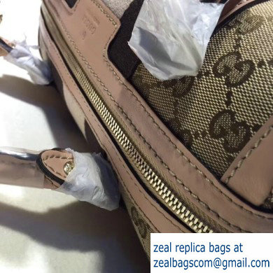 Gucci Vintage Web Boston Bag 269876 GG Beige/Nude Pink
