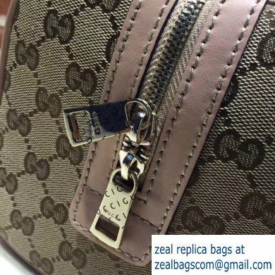 Gucci Vintage Web Boston Bag 269876 GG Beige/Nude Pink - Click Image to Close