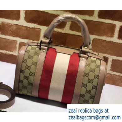 Gucci Vintage Web Boston Bag 269876 GG Beige/Nude - Click Image to Close