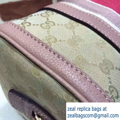 Gucci Vintage Web Boston Bag 269876 GG Beige/Pink - Click Image to Close