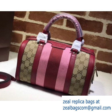 Gucci Vintage Web Boston Bag 269876 GG Beige/Red - Click Image to Close