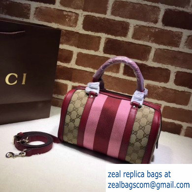 Gucci Vintage Web Boston Bag 269876 GG Beige/Red - Click Image to Close